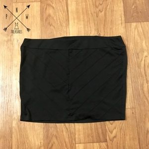 Plus Size Chevron Seamed Mini Skirt 3x